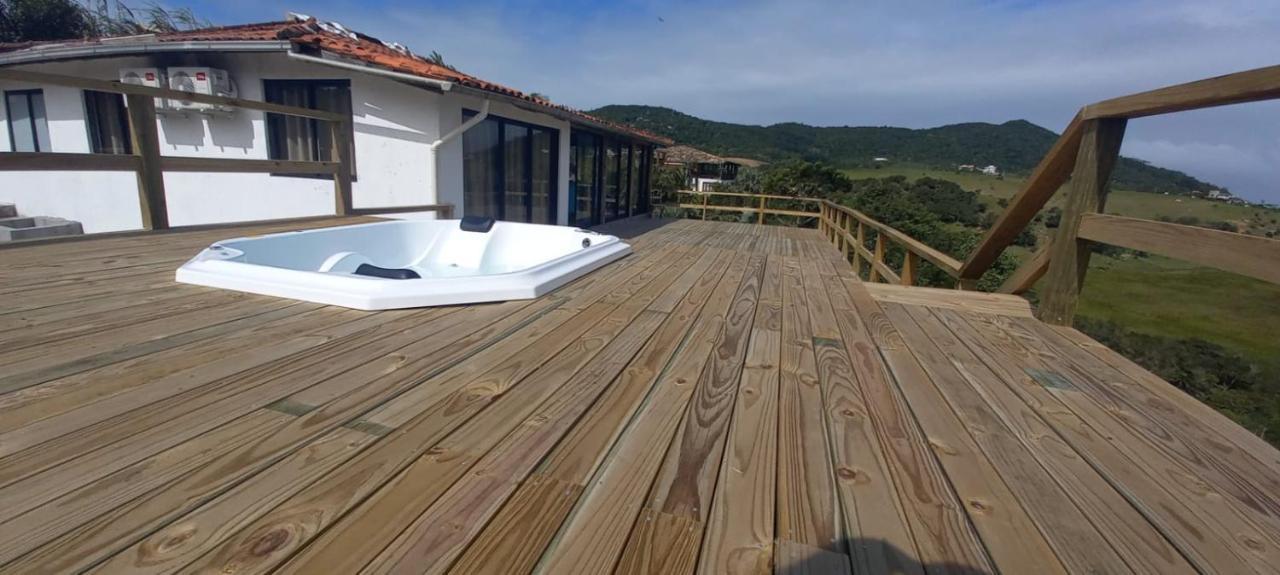 Villa Santorini Praia Do Rosa Com Piscina E Jacuzzi Exterior foto